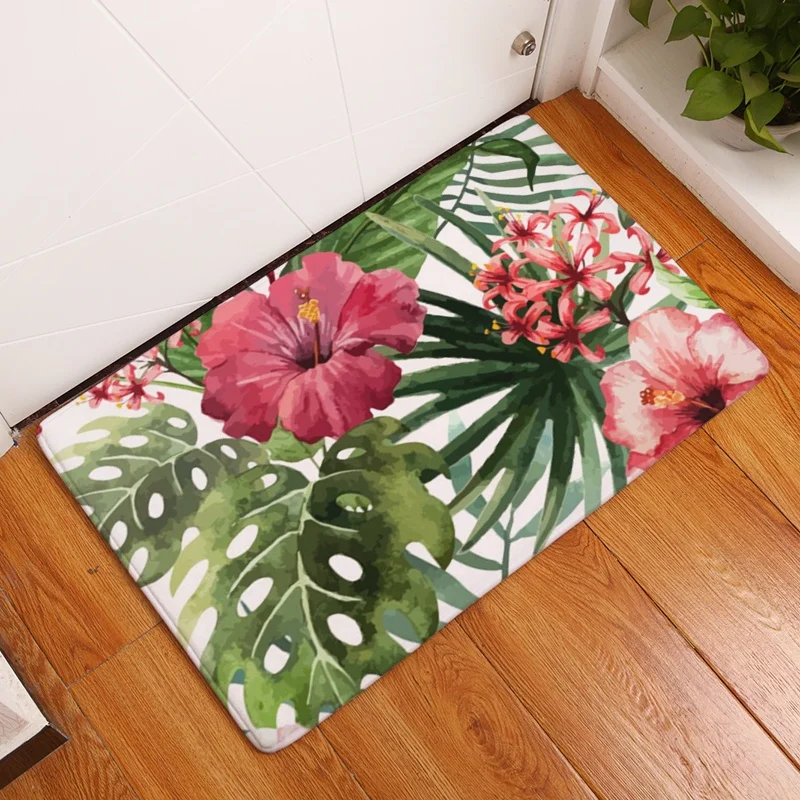 Коврик для растений водопоглощающий коврик двери Тропическое дерево зеленый