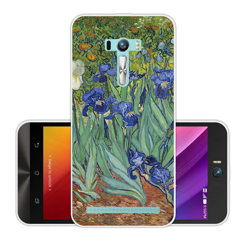 Силиконовый чехол для Asus Zenfone Selfie ZD551KL мягкий ТПУ телефона 5 дюйма чехлы Marbles