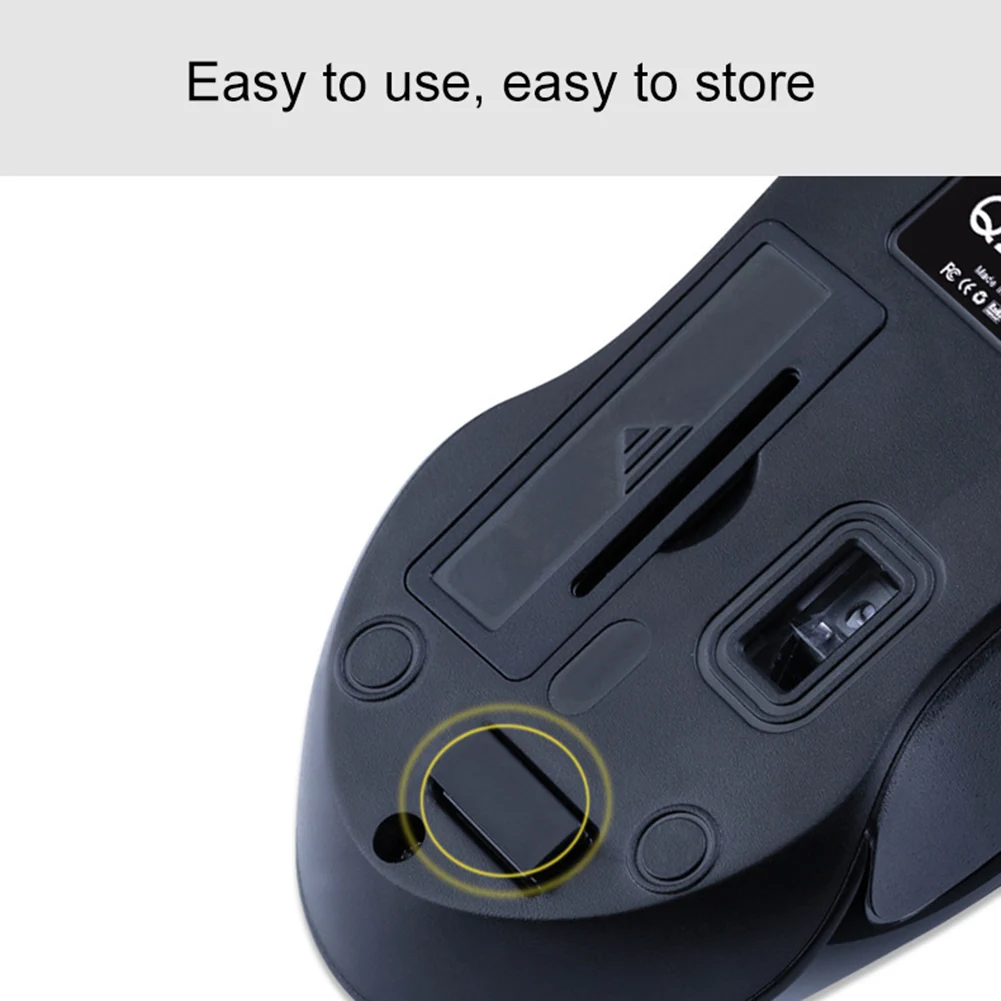Q2 Ergonomic 3 Keys 1600DPI 2.4GHz Auto Sleeping Power Saving Wireless Mouse Office Mice for PC Laptop | Компьютеры и офис
