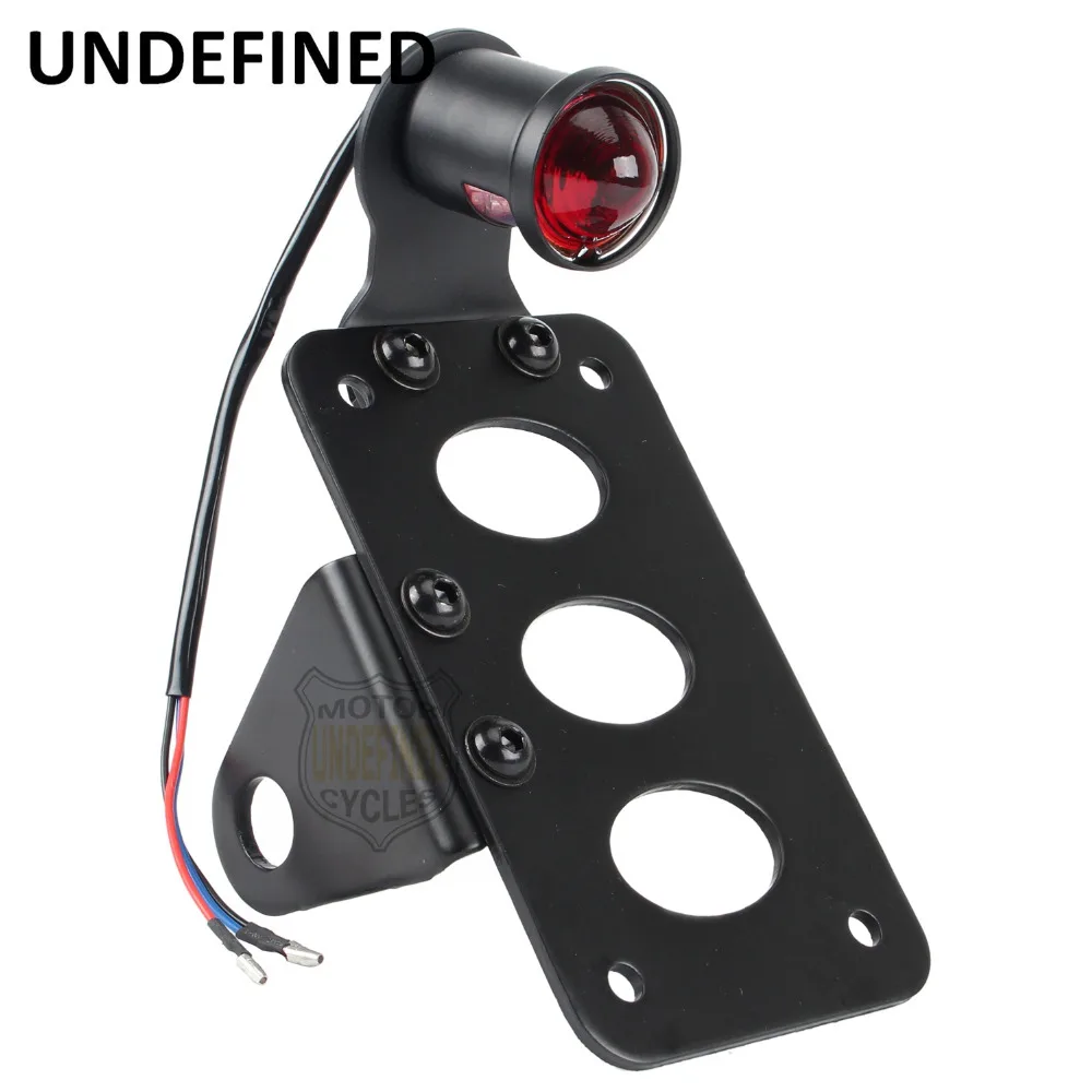12V Мотоцикл аксессуары красный Стекло объектив светодиодный задний фонарь стоп-сигнал светильник Кронштейн номерного знака Боковое крепление для Harley Пользовательские неопределенных