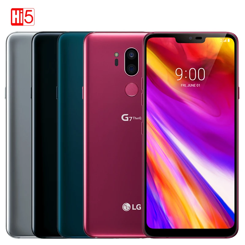 Разблокированный LG G7 Plus G7+ ThinQ G710EAW LTE Android, две sim-карты, четыре ядра, 6,1 дюйма, 3 камеры, двойная 16 МП, 128 ГБ rom, 6 ГБ ram, телефон