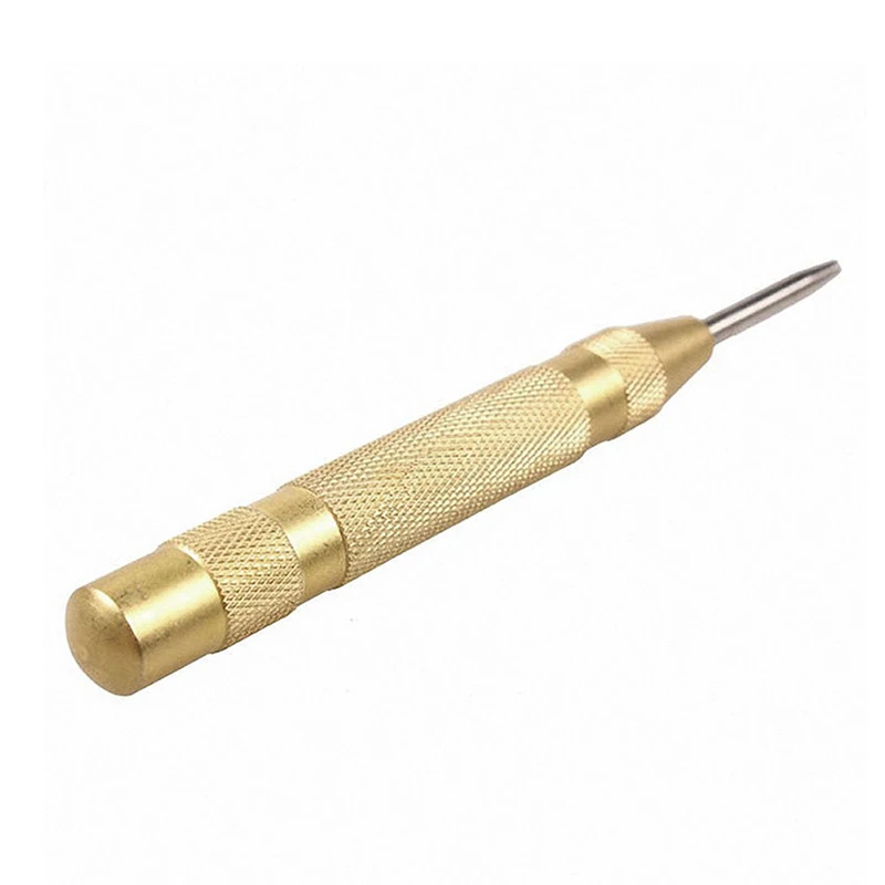 

1PCS Automatic Center Pin Punch Spring Loaded Marking Starting Hole Tool Gold