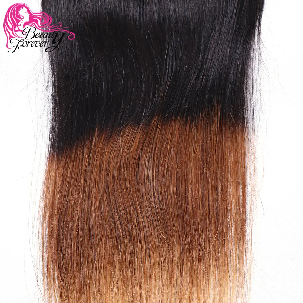 Beauty Forever прямые бразильские Омбре Кружева Закрытие 4*4 свободная часть 100% Remy