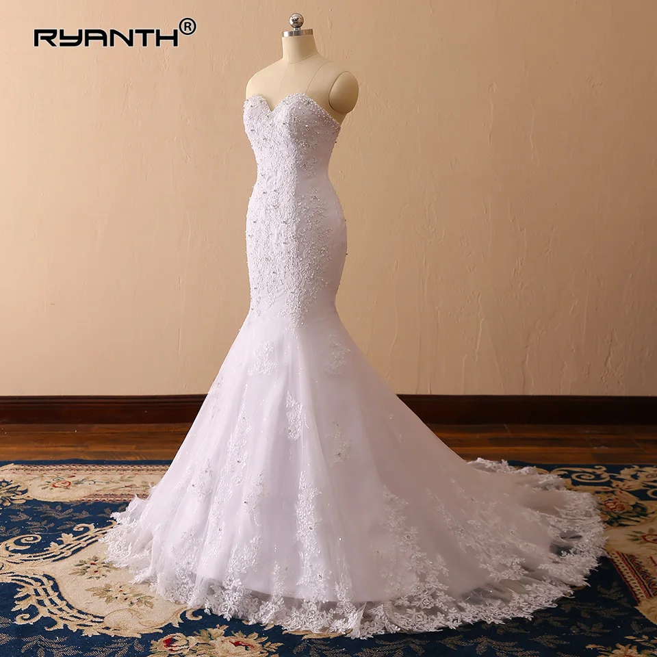 Блестящее платье De Mariage роскошное кружевное свадебное платье русалки Vestido De Noiva дешевые сексуальные винтажные Свадебные платья для любимой