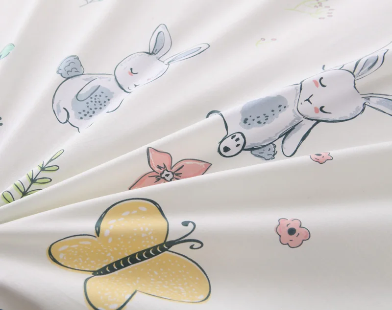 Милый кролик сад печать 4 шт простыня наволочка пододеяльник наборы постельных