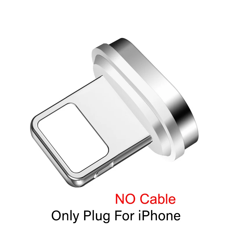 Only IOS Plug Магнитный кабель Micro usb type C для iPhone осветительный кабель samsung S7 Xiaomi Redmi Note 7 1M 3A Быстрая зарядка зарядное устройство телефонный кабель - Цвет: Only IOS Plug