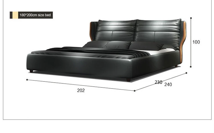 Рама DYMASTY натуральная кожа мягкая кровать современный дизайн кровать bett, cama мода king/queen Размер мебель для спальни