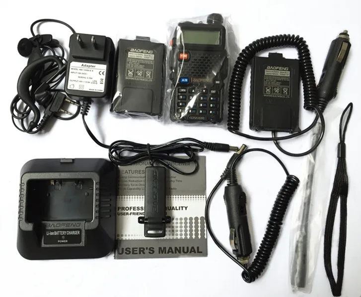 BaoFeng UV 5R рация VHF/UHF136 174 и 400 520 МГц + батарея Eliminator Автомобильное зарядное