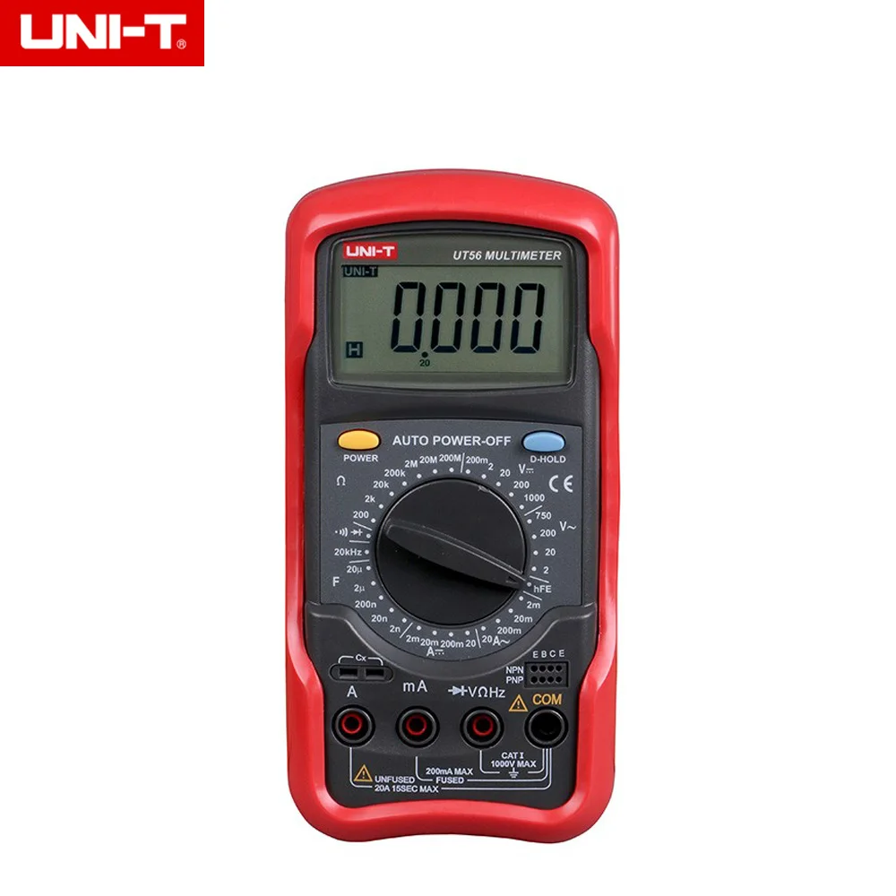 

UNI-T UT56 1000V 20A DMM AC DC Voltmeter Resistance Capacitance Frequency tester Multimeter