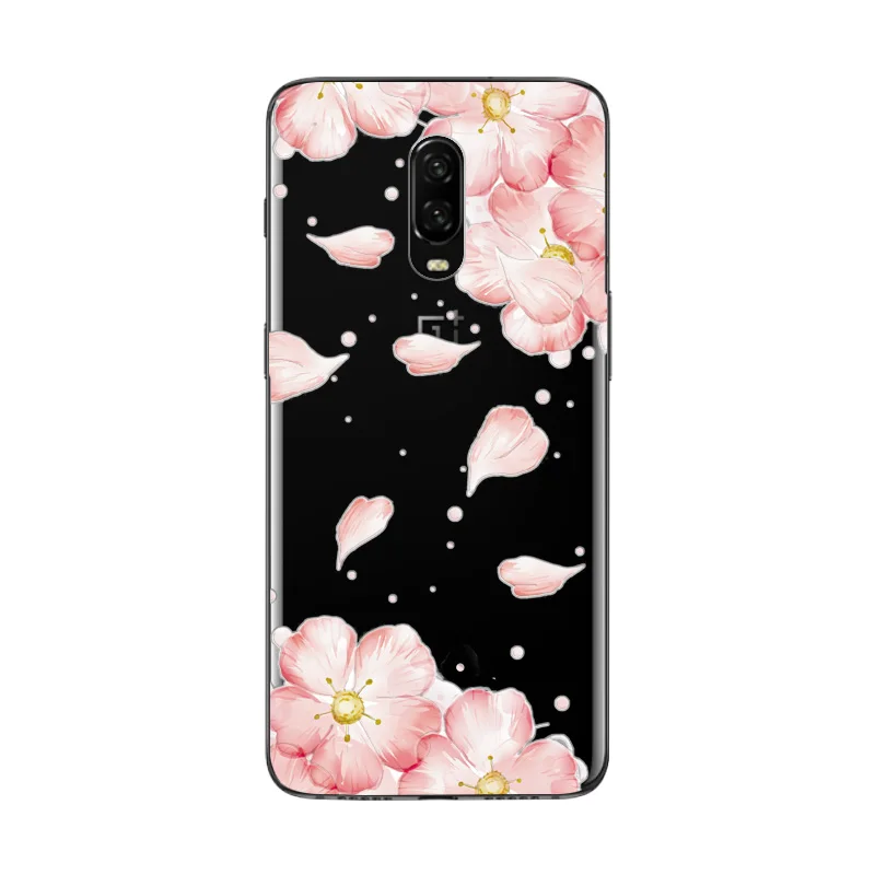 Soft Flexible Silicone Gel Lace For Oneplus 6T Case Cover 3D Relief 6.41 inch Capa 1+6T |
