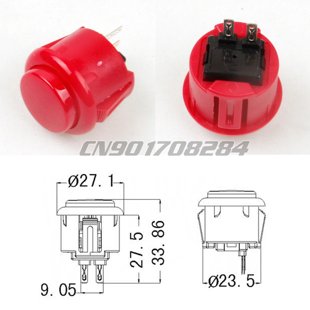Новый 10x OEM Аркада 24 мм Кнопка Идеальная замена Sanwa OBSF-24 OBSC-24 кнопки | Электроника
