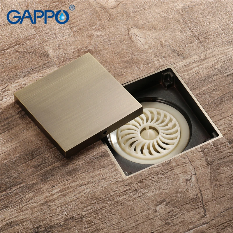 GAPPO Drains квадратная Ванная комната напольная крышка стопор для ванной Душ сливной