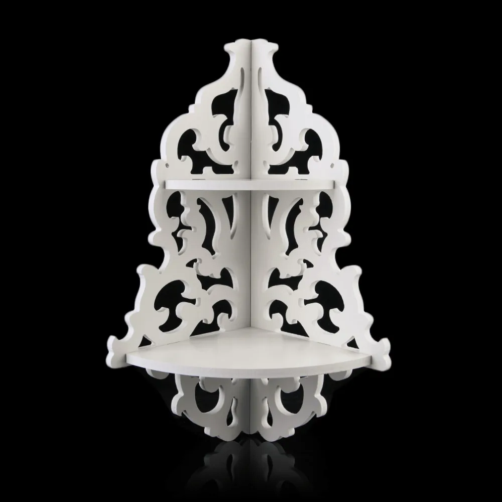 2018 Новая Полка для хранения винтажный декор белая деревянная настенная угловая