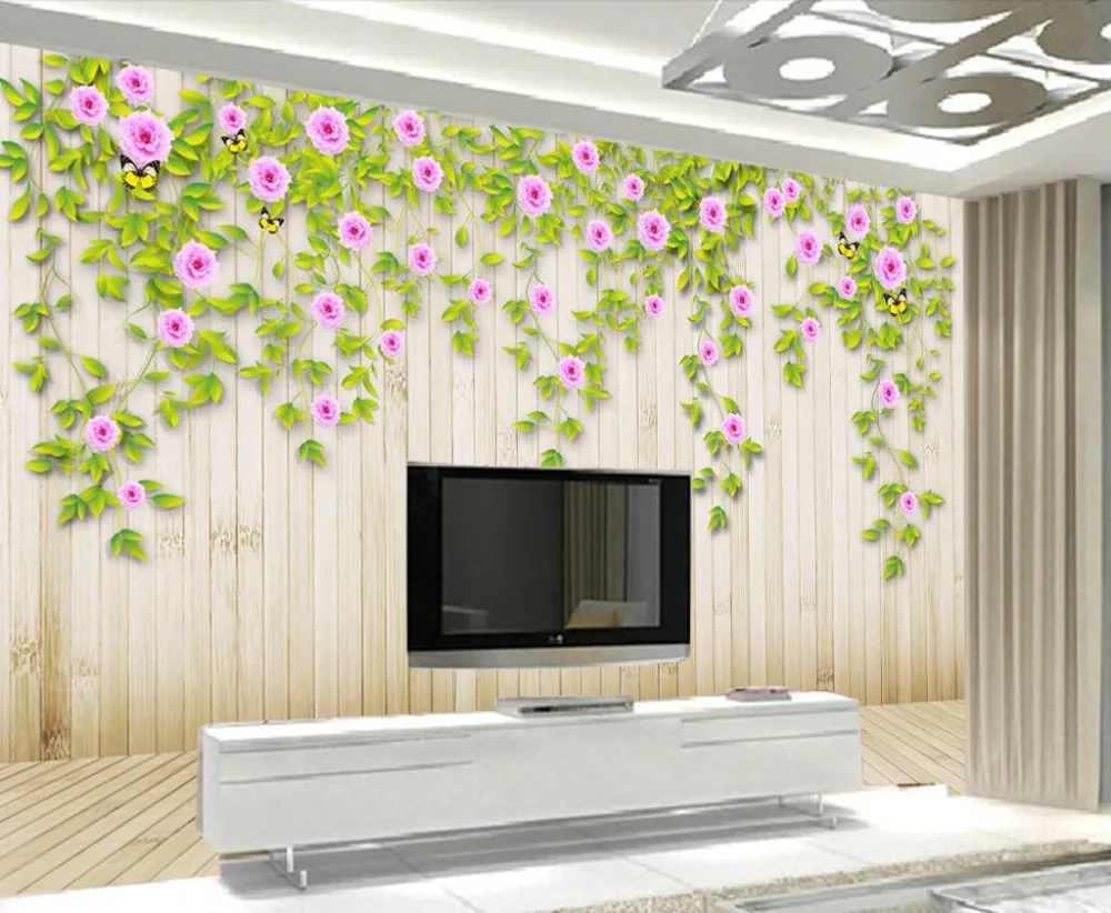 

3d wallpaper custom photo non-woven mural Rose flower TV background 3d wall murals wallpaper living room decoration painting