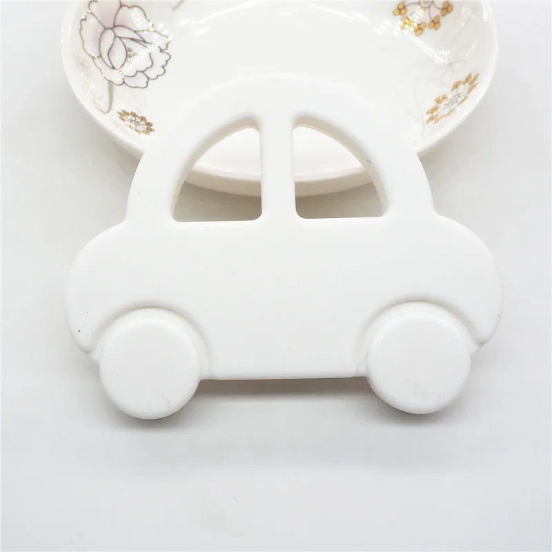 White Chengkai 2 шт BPA Бесплатно Силиконовый Прорезыватель Автомобиль DIY детский душ мультфильм пустышка Прорезыватель зубов кулон уход сенсорная Ювелирная игрушка - Цвет: White