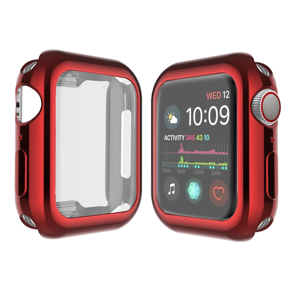 KINGBEIKE 6 цветов полный защитный чехол рамка часы Чехол для iWatch 40 мм 44 модный корпус