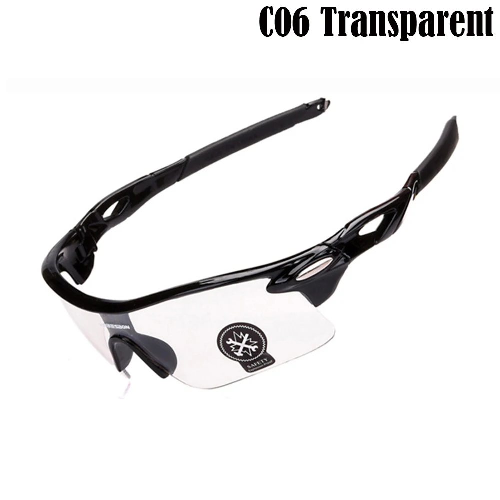 C06 Transparent Спортивные очки MASCUBE UV400, уличные спортивные очки для езды на велосипеде, ветрозащитные очки, мотоциклетные очки Oculos Ciclismo - Цвет: C06 Transparent