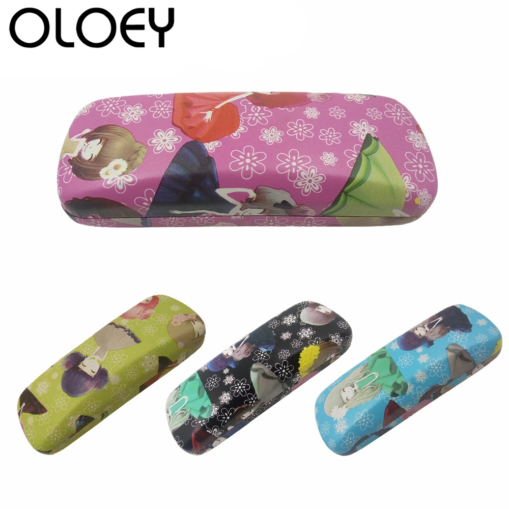 OLOEY 2018 мультяшный узор для девочек Высококачественный Чехол очков Студенческая