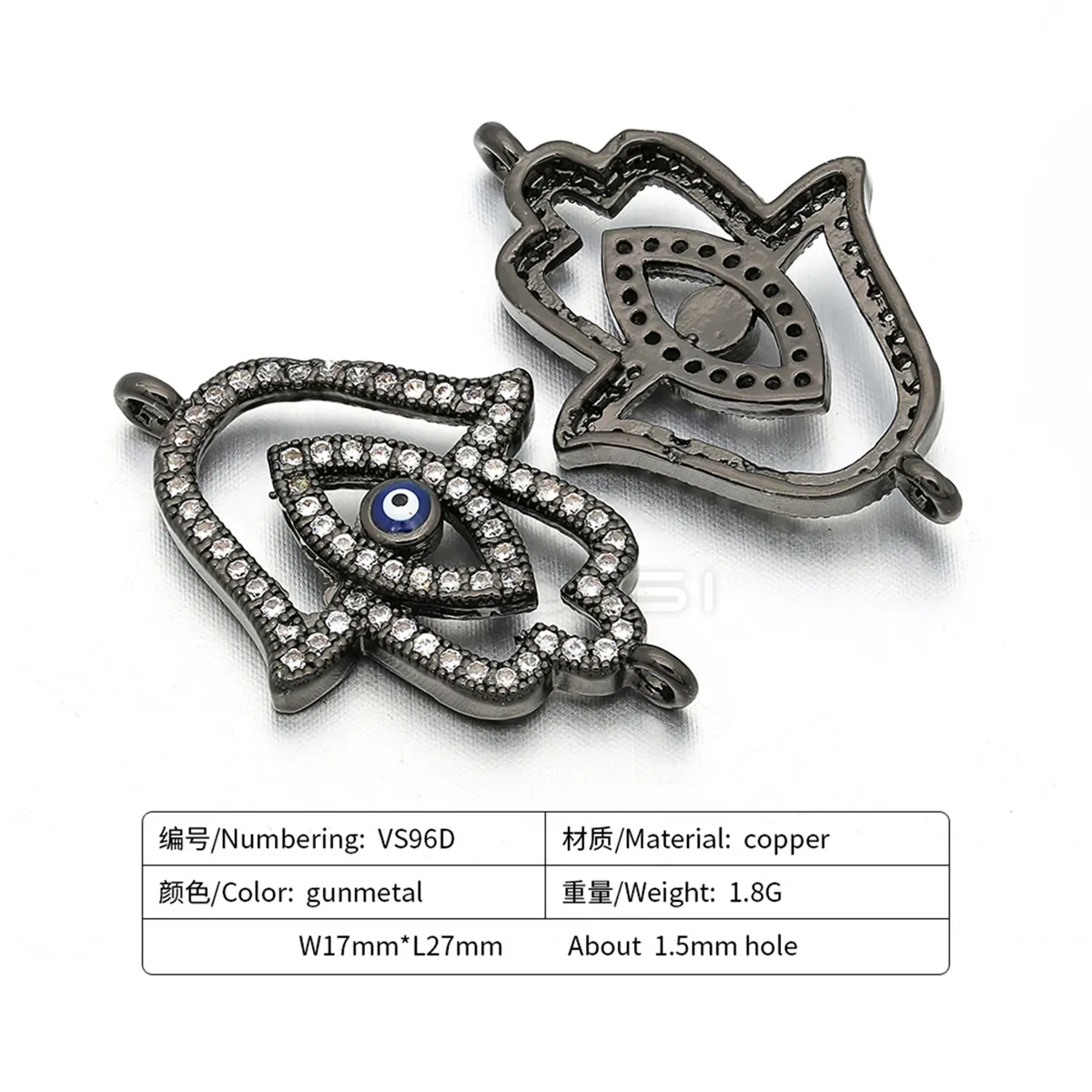 Palm and Eye Charm Cubic Zirconia Bracelet Accessories .Micro-inlay Zirconia.Color Durable Jewellery | Украшения и аксессуары