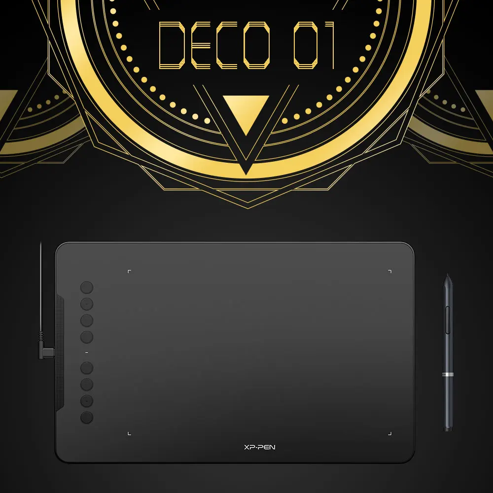 XP-ручка Deco01 Графика рисунок Планшеты/картина доска с 8192 уровней Батарея- Стилусы opencanvas выступает бесплатно
