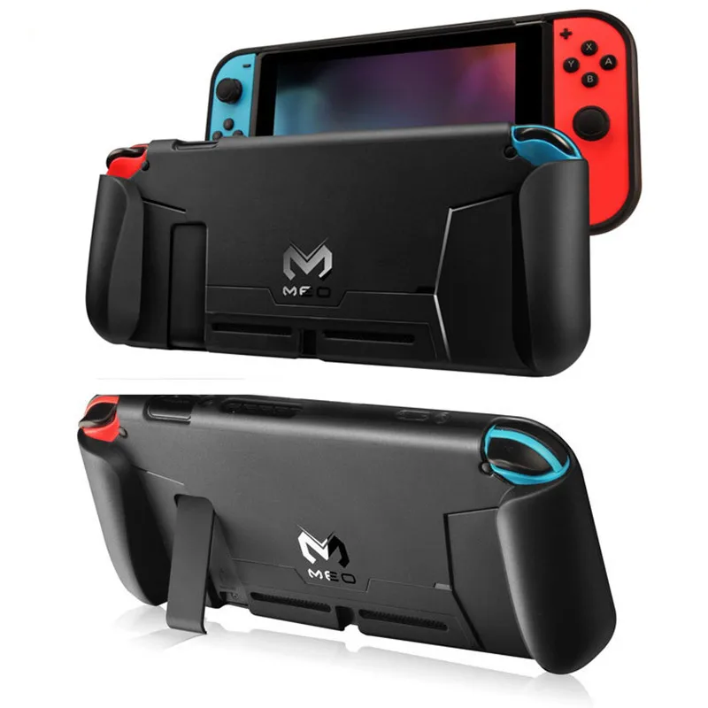 Nintend Switch Docking TPU Case Guard Outer Cover Protector Shell For Nintendoswitch NS Console Handle Grip w/ 4 Game Card Slot |