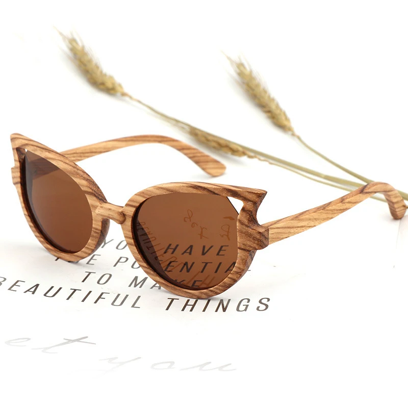 Новинка 2018 женские деревянные солнцезащитные очки ручной работы фирменный