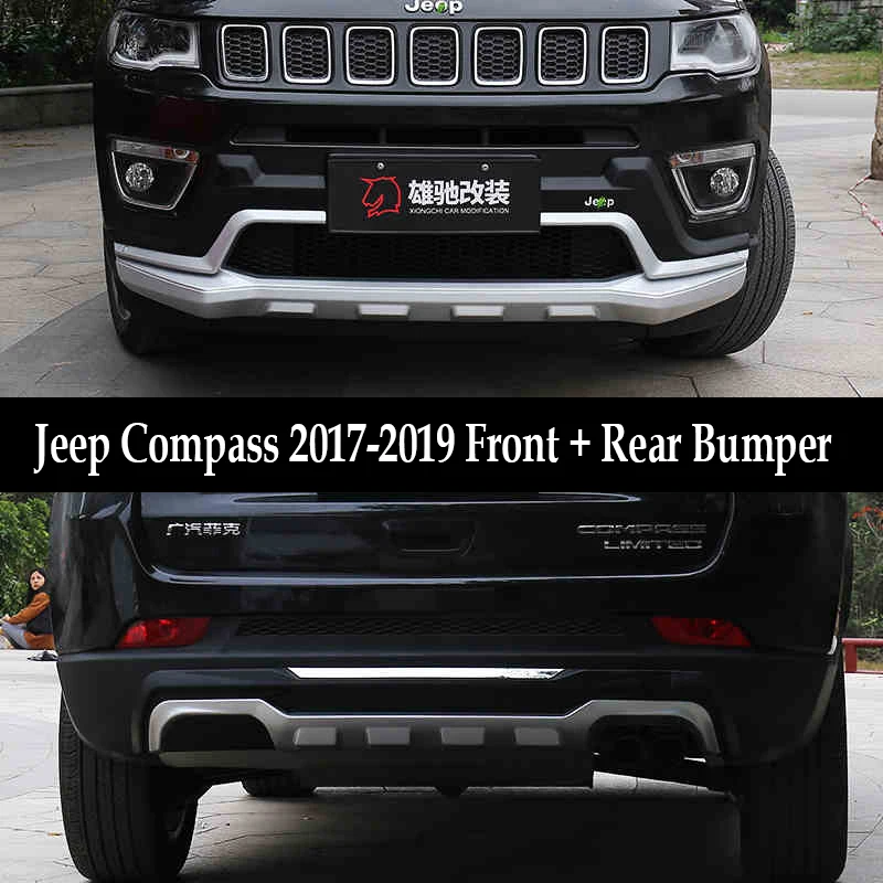 JIOYNG для Jeep Compass 2017 2019 передняя и задняя бамперы защита губ противоскользящая