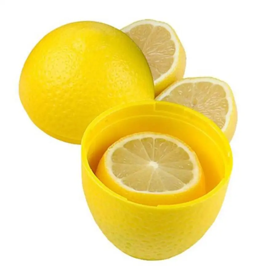 lemon 1 шт. лимонный фреш коробка для хранения Пластик овощи фрукты контейнеры Кухня холодильник для хранения лимон Организатор Дело контейнер для овощей - Цвет: lemon