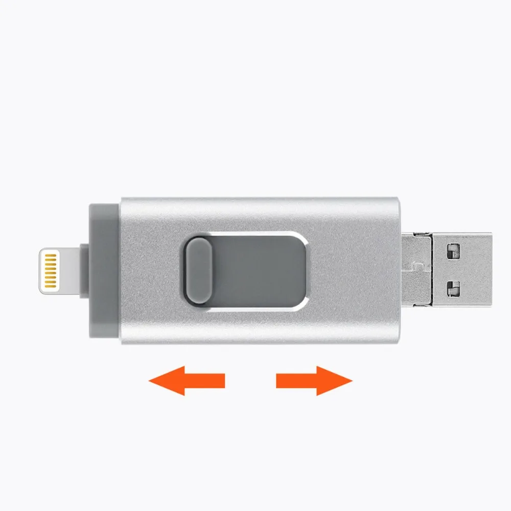 U диск 3-в-1 OTG USB металла в коробке sub Флеш накопитель 16 ГБ 32g 128g 2,0 флеш-накопитель для Android/Iphone 7 Plus/6 6s Plu ipad запоминающие устройства memory stick