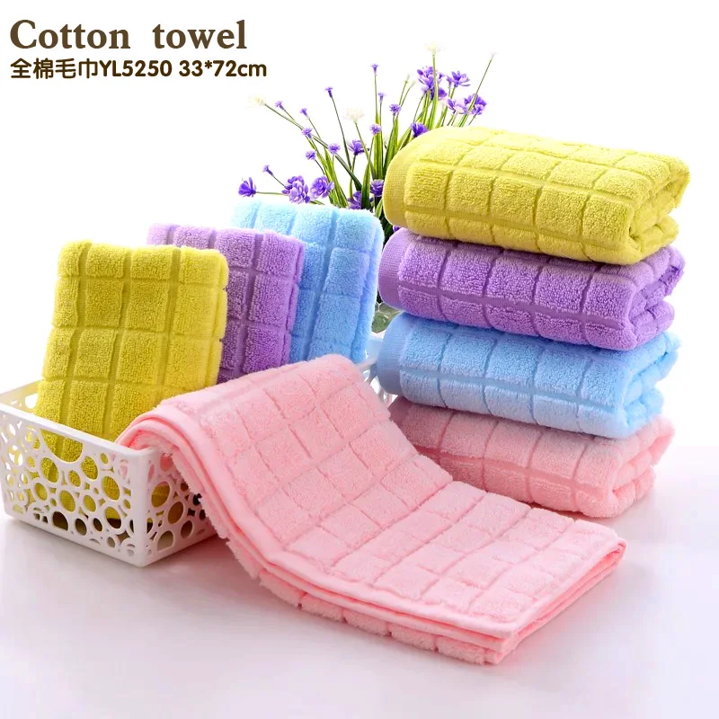 Мягкий некрученый хлопок пряжа решетки полотенце для лица без рисунка Мода есть 2