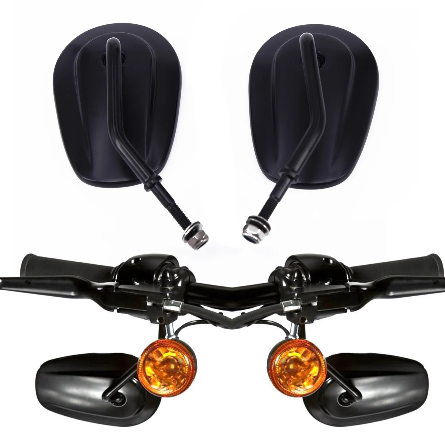 Мотоциклетные боковые зеркала заднего вида для мотоциклистов алюминиевые Harley