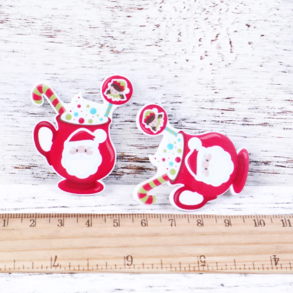 David accessories для рождественского кекса, праздник плоское украшение из смолы акриловый кабошон украшения сделай сам DIY бигуди для волос с бантом, праздничные ремесленничество, 25Yc4851 - Цвет: 1071891001