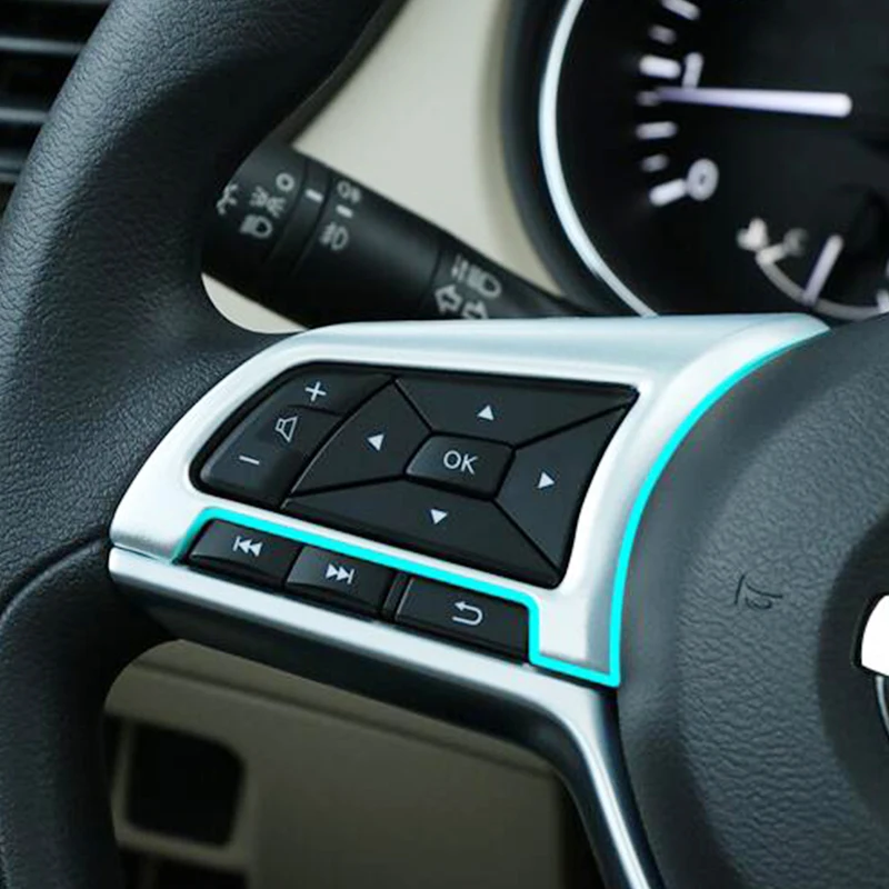 Для Nissan Leaf 2018 2019 ABS Матовый и углеродное волокно Автомобильный руль Кнопка рамка