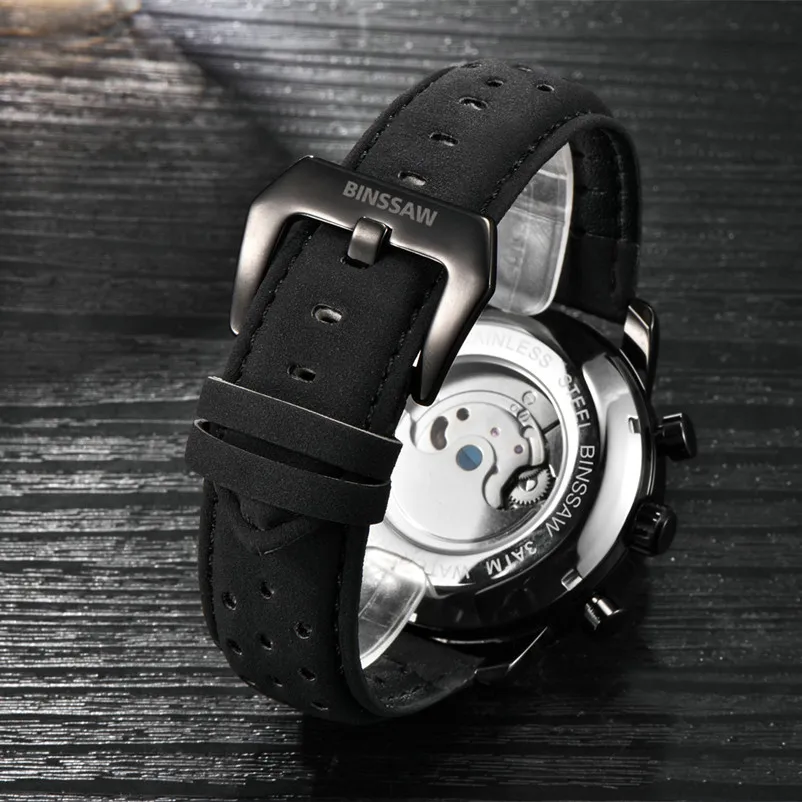Часы BINSSAW Мужские механические в стиле милитари спортивные автоматические