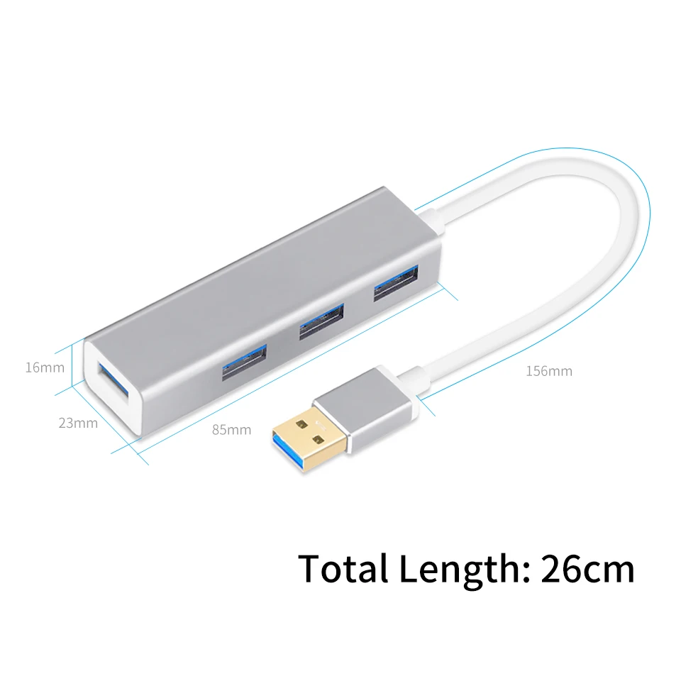 Snowkids USB 3 0 концентратор разветвитель адаптер аллюминовая оболочка Высокая