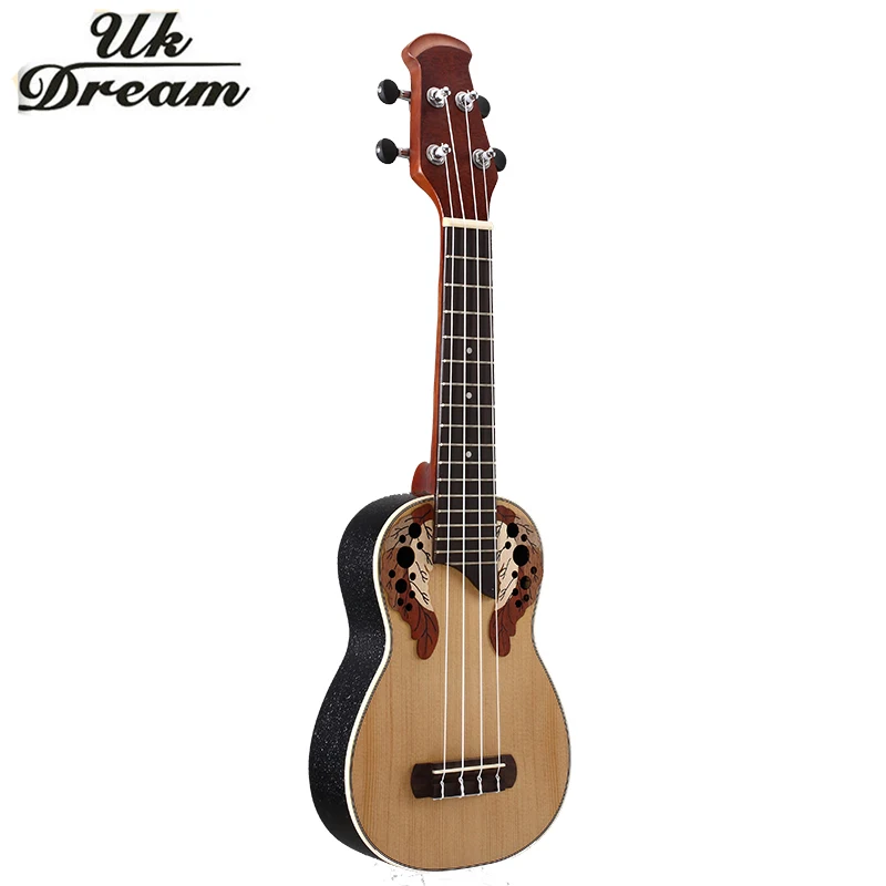 21 дюймов Ukulele 4 струнные Музыкальные инструменты профессиональный Picea Asperata