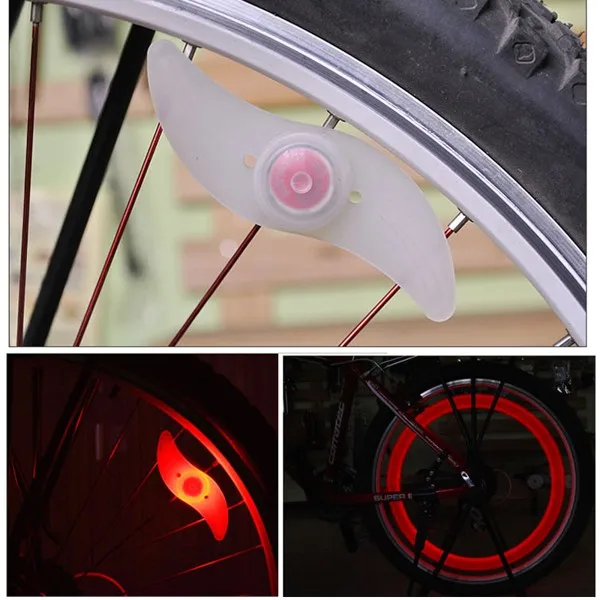 2 шт. яркие велосипед Велоспорт колеса Говорил шин провода светодиодный свет