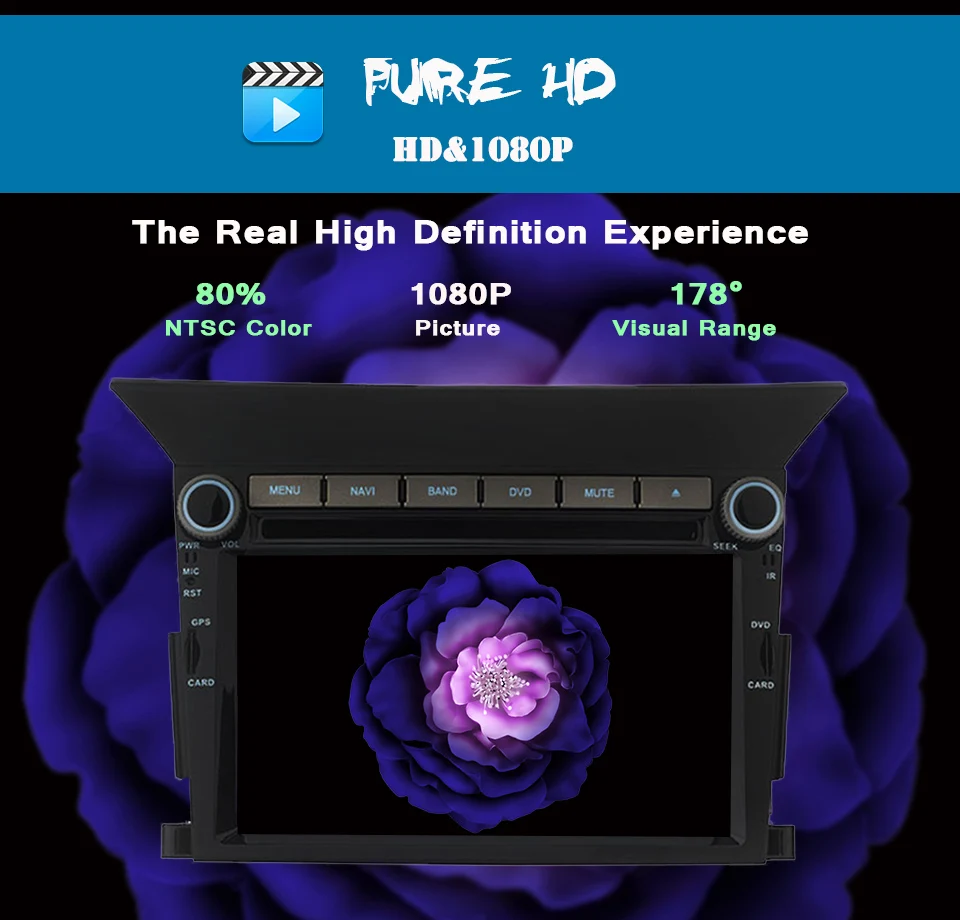2 din 2 ГБ+ 32 ГБ, Android 9.0Car DVD для пилот 2009 2010 2011 2012 2013 авто Tablet PC стерео радио FM gps ГЛОНАСС лента Регистраторы