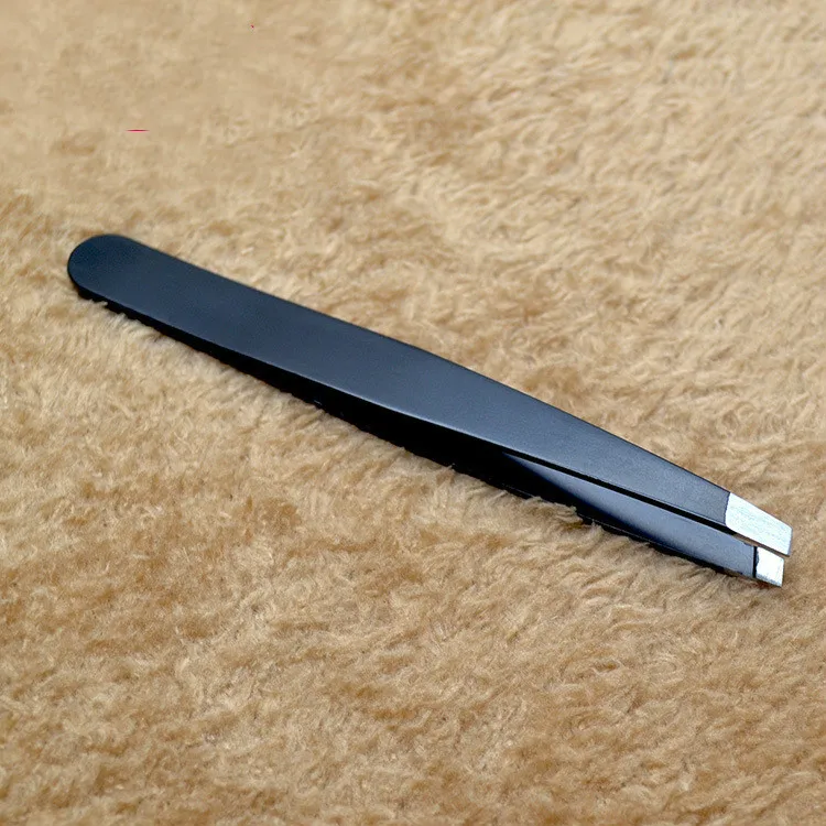 2018 New Stainless Steel Black Eyebrow Tweezers Face Hair Removal Eye Brow Trimmer Eyelash Clip Cosmetic Beauty Makeup Tools | Красота и