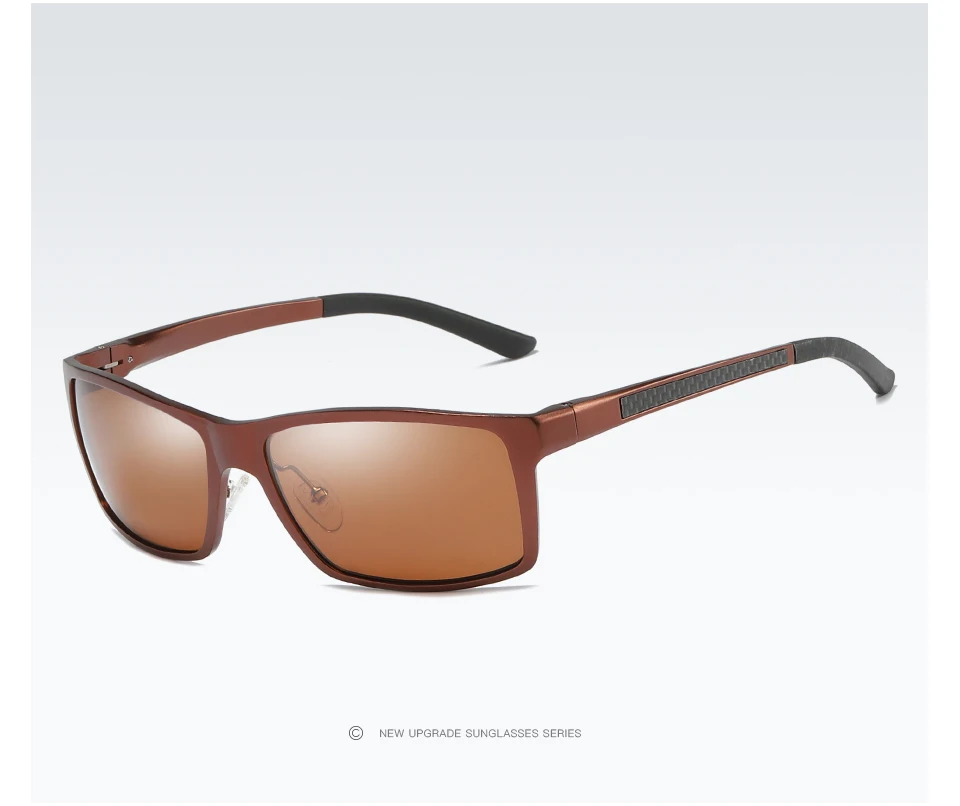 brown ELITERA фирменный дизайн поляризационные солнцезащитные очки мужские для вождения рыбалки солнцезащитные очки для мужчин высококачественные очки - Цвет линз: brown