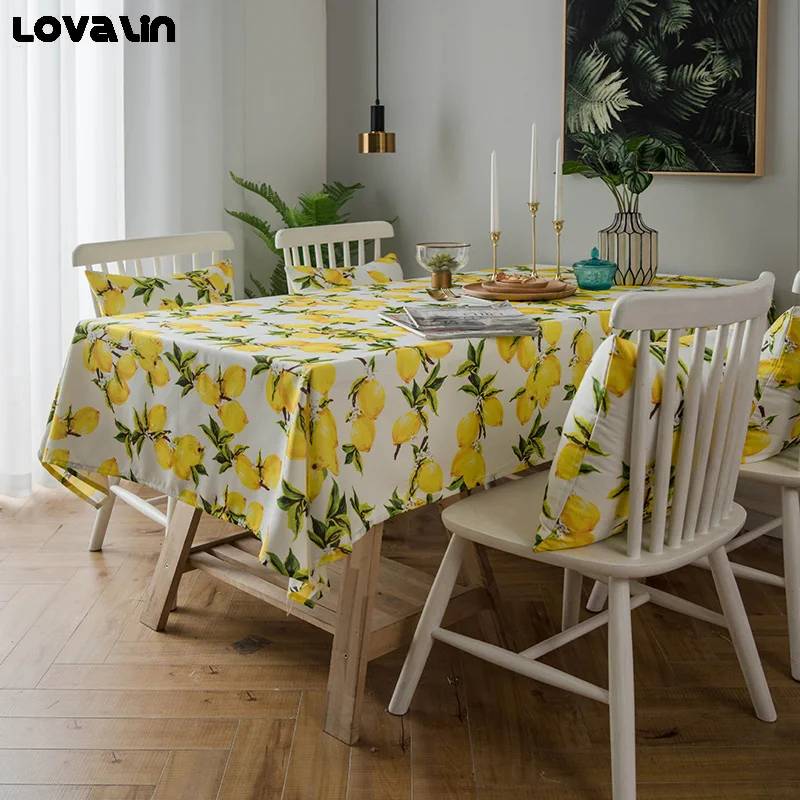Lovalin ткань для скатерти водостойкий лимонный принт небольшой свежий домашний