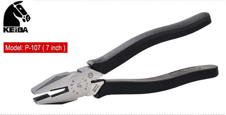 Оригинальные японские клещи KEIBA P 107 175 мм (7 дюймов) плоскогубцы с плоскогубцами
