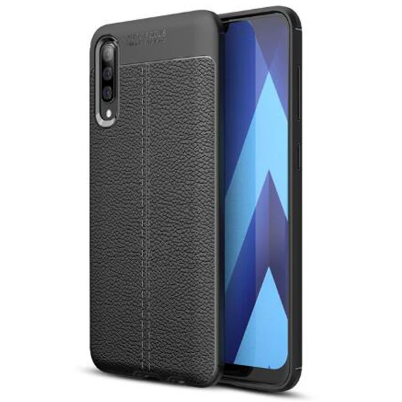 YUETUO tpu кожаный чехол с узором для задней панели телефона, etui, чехол для samsung galaxy A70 A 70 силиконовые аксессуары