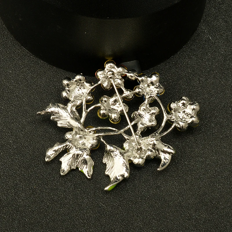 Новинка 2019 красивый яркий хрустальный цветок брошь булавка в виде букета Дешевые