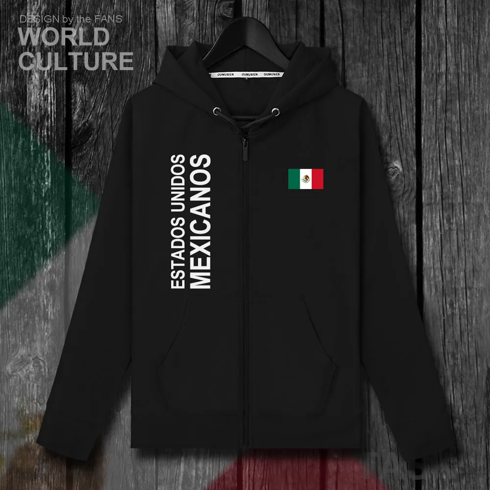 Мужские флисовые куртки MX MEX с капюшоном на молнии в американском стиле Мехико |