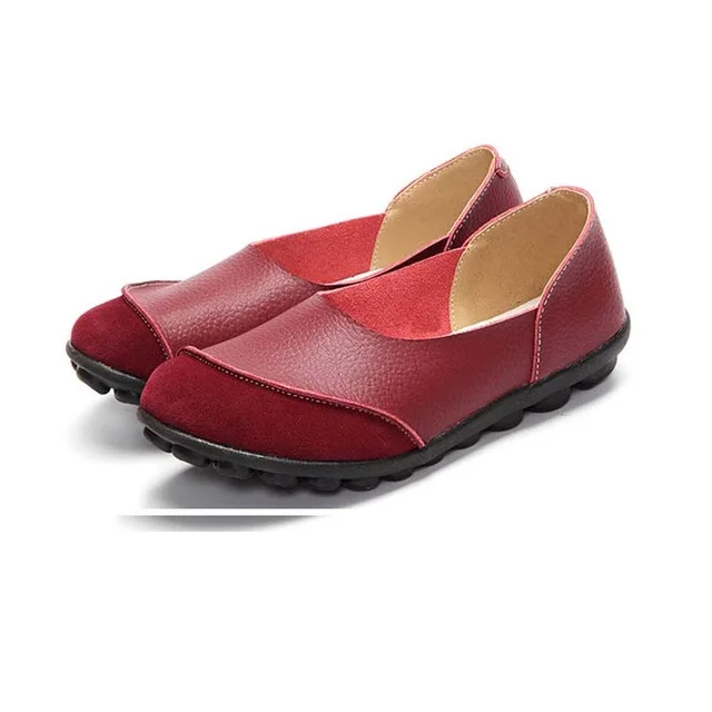 wine red TIMETANG/весенние женские балетки на плоской подошве, лоферы из мягкой кожи на плоской подошве, женская обувь без шнуровки из натуральной кожи, Ballerines femme chaussures - Цвет: wine red