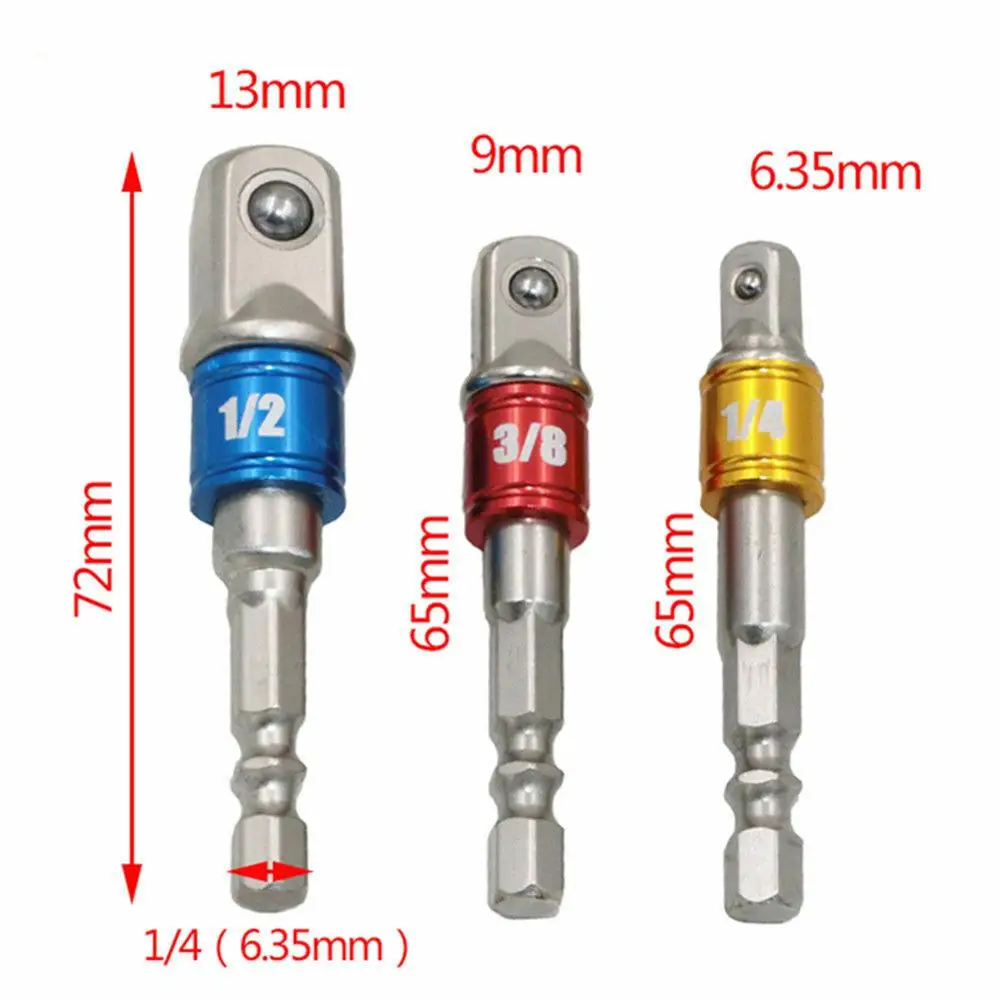 Патрон ударный с шестигранным хвостовиком 3 шт. для картриджей 1/2 дюйма 3/8 1/4 |