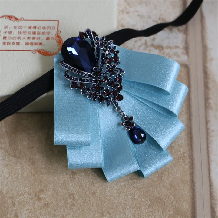 light blue Mantieqingway высококлассные мужские галстуки-бабочки для смокинга, женские Полиэстеровые Галстуки для шеи - Цвет: light blue