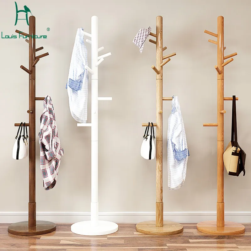 

Louis Fashion Coat Racks Solid Wood Landing Bedroom Simple Creativity Modern Convenient