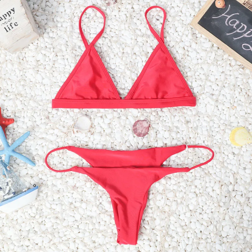 2018 Для женщин повязки стринги бразильские бикини купальники женские пикантные